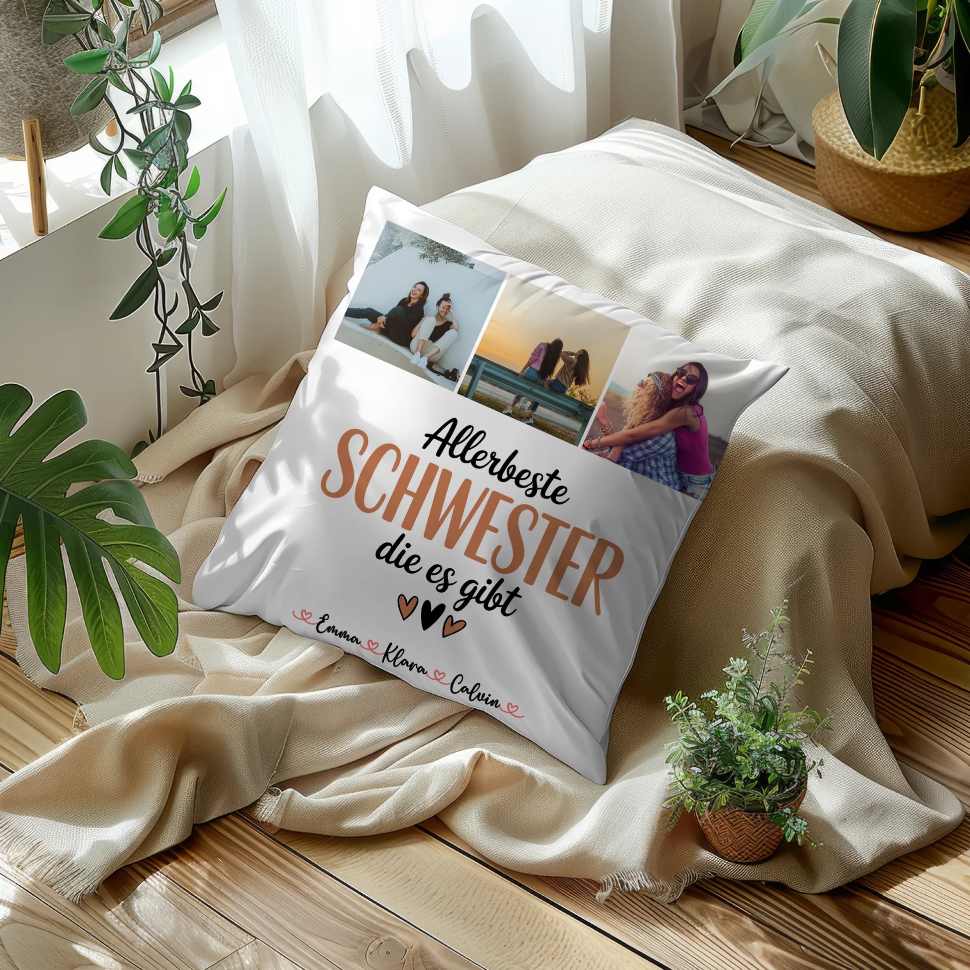 Beste Schwester Kissen Fotocollage für Schwester Allerbeste Schwester Die Es Gibt 5