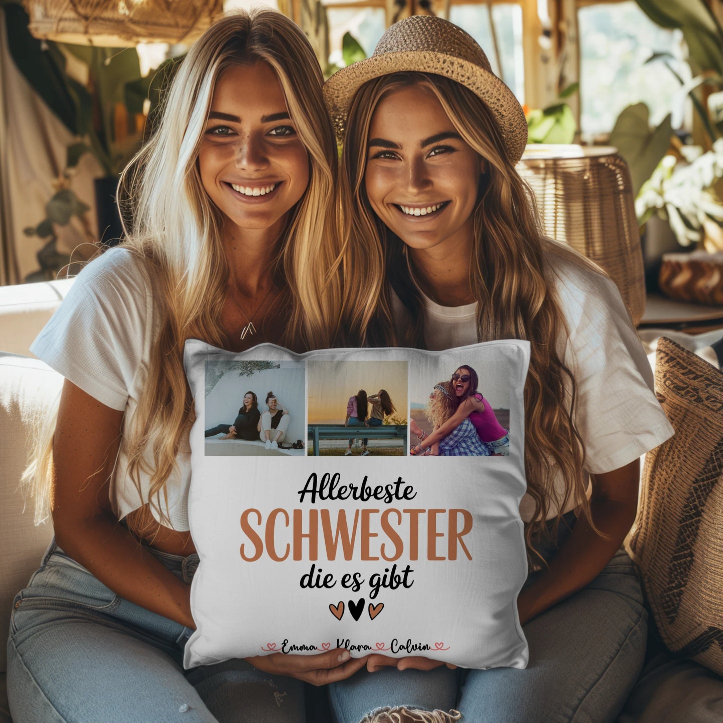 Beste Schwester Kissen Fotocollage für Schwester Allerbeste Schwester Die Es Gibt 8