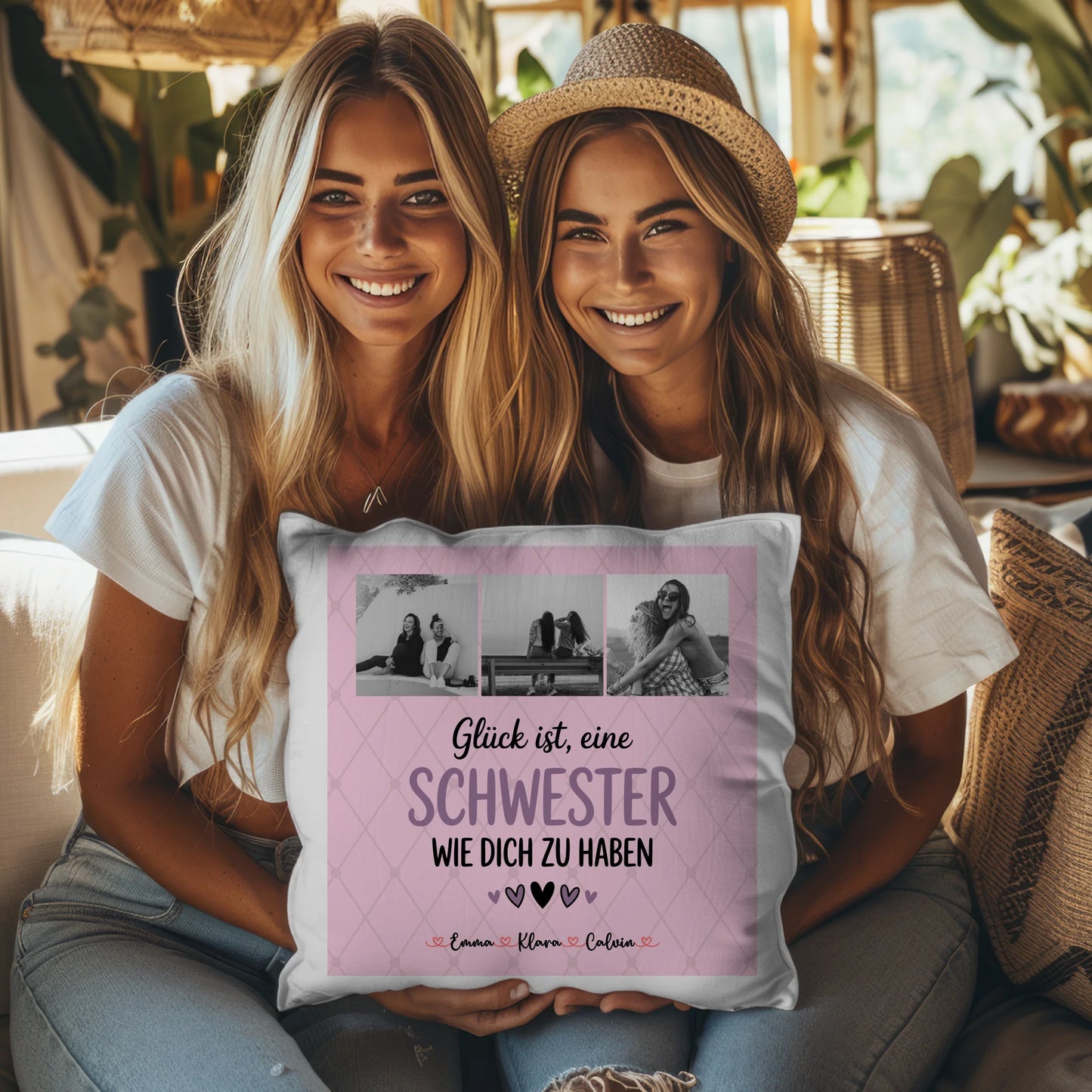 Beste Schwester Kissen Schwester Fotocollage Glück Ist eine Schwester Wie Dich Zu Haben