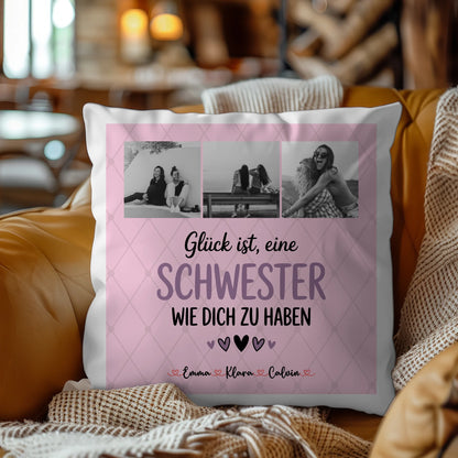 Beste Schwester Kissen Schwester Fotocollage Glück Ist eine Schwester Wie Dich Zu Haben