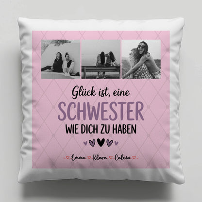 Beste Schwester Kissen Schwester Fotocollage Glück Ist eine Schwester Wie Dich Zu Haben