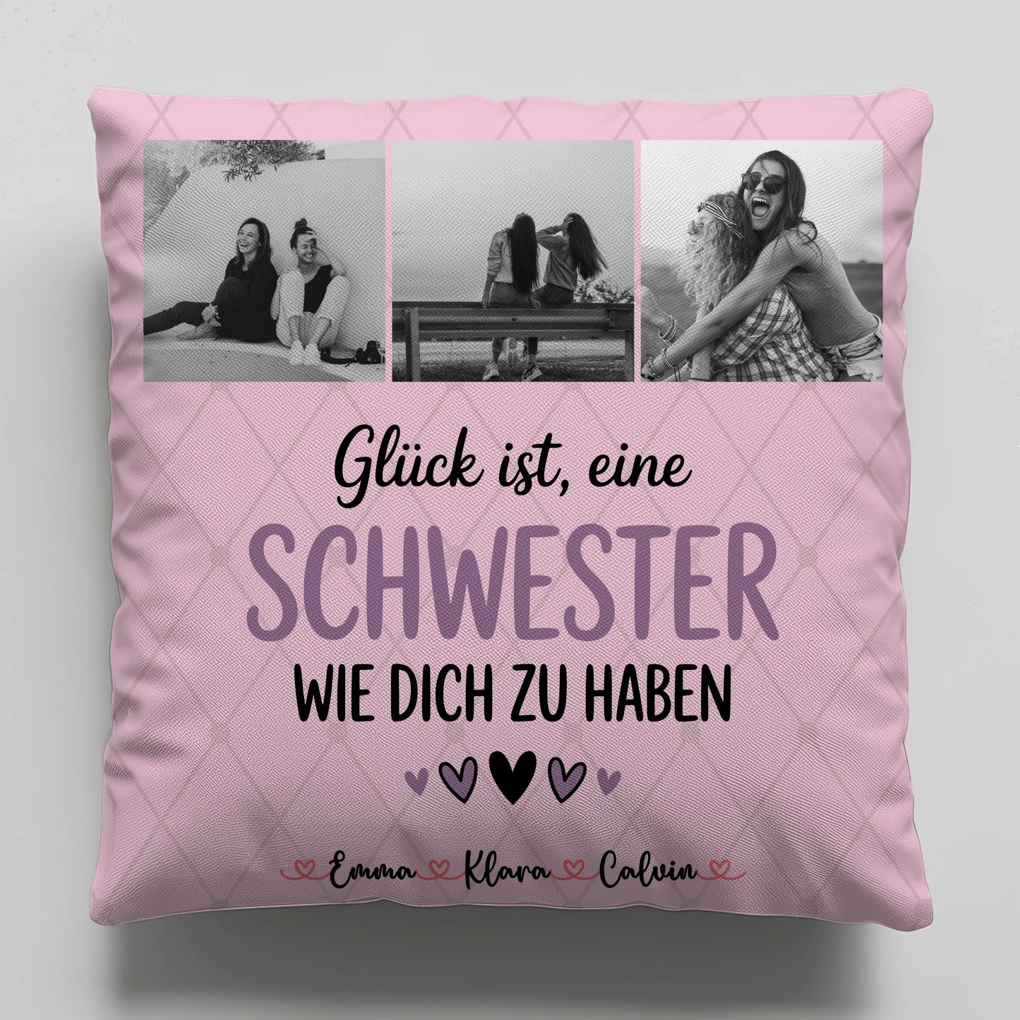 Beste Schwester Kissen Schwester Fotocollage Glück Ist eine Schwester Wie Dich Zu Haben 1