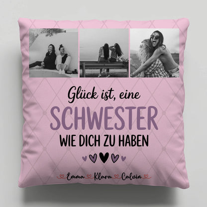 Beste Schwester Kissen Schwester Fotocollage Glück Ist eine Schwester Wie Dich Zu Haben 1