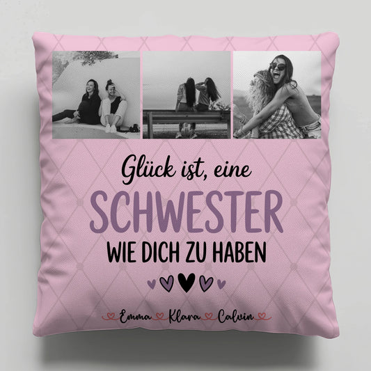 Beste Schwester Kissen Schwester Fotocollage Glück Ist eine Schwester Wie Dich Zu Haben 1
