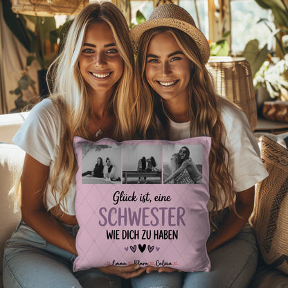 Beste Schwester Kissen Schwester Fotocollage Glück Ist eine Schwester Wie Dich Zu Haben 3