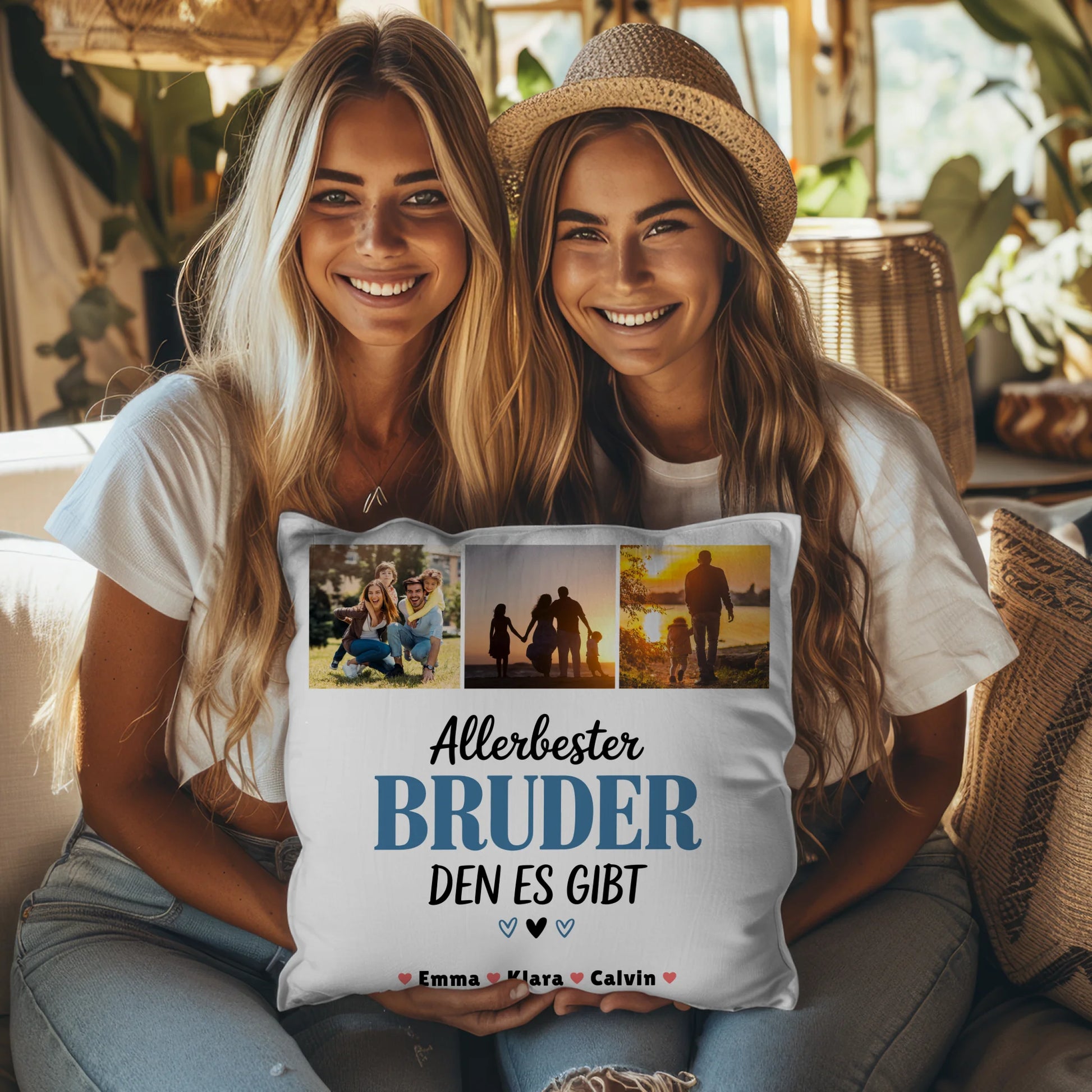 Personalisiertes Kissen Bester Bruder Geschenk Fotocollage Bruder Allerbester Bruder Den Es Gibt 8