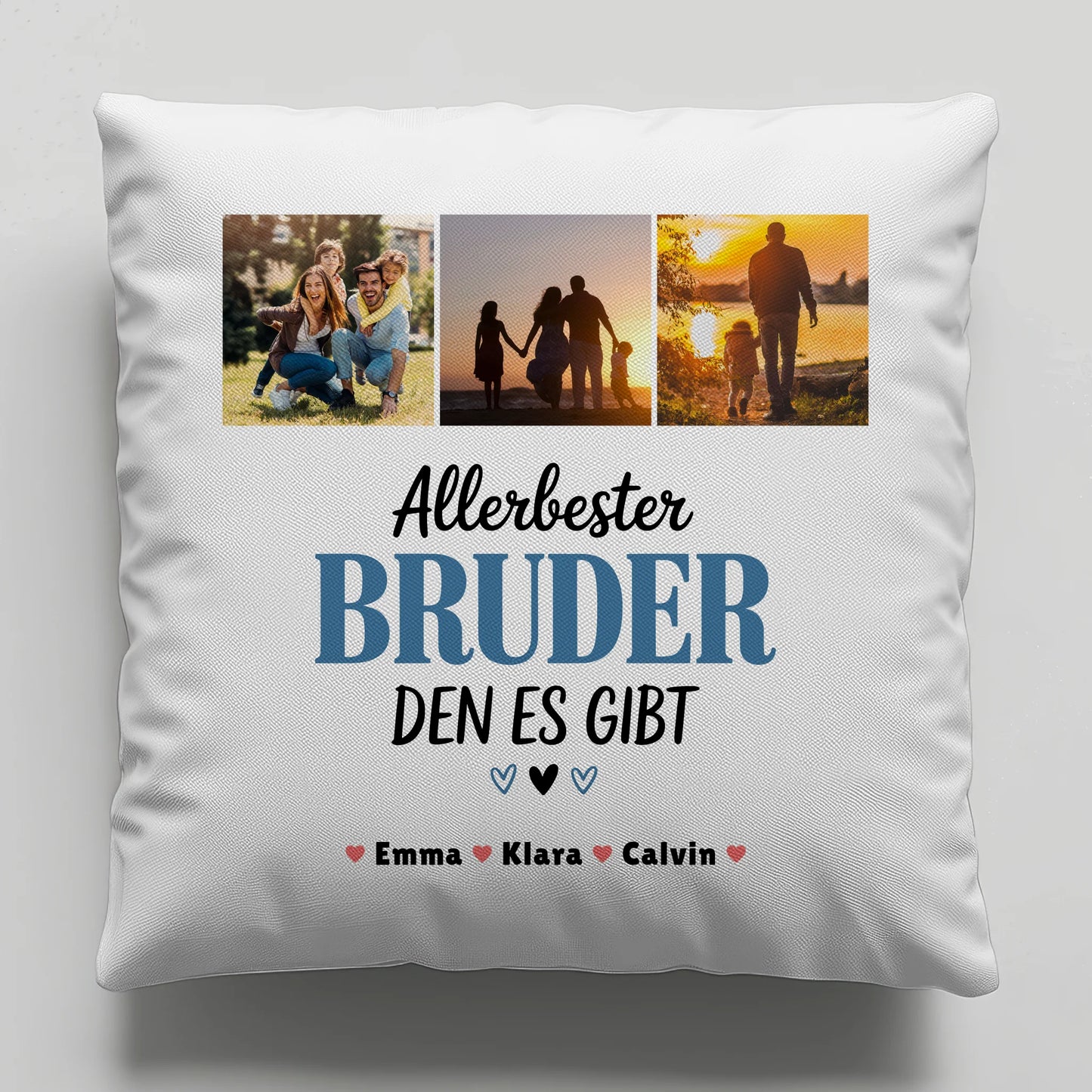 Personalisiertes Kissen Bester Bruder Geschenk Fotocollage Bruder Allerbester Bruder Den Es Gibt