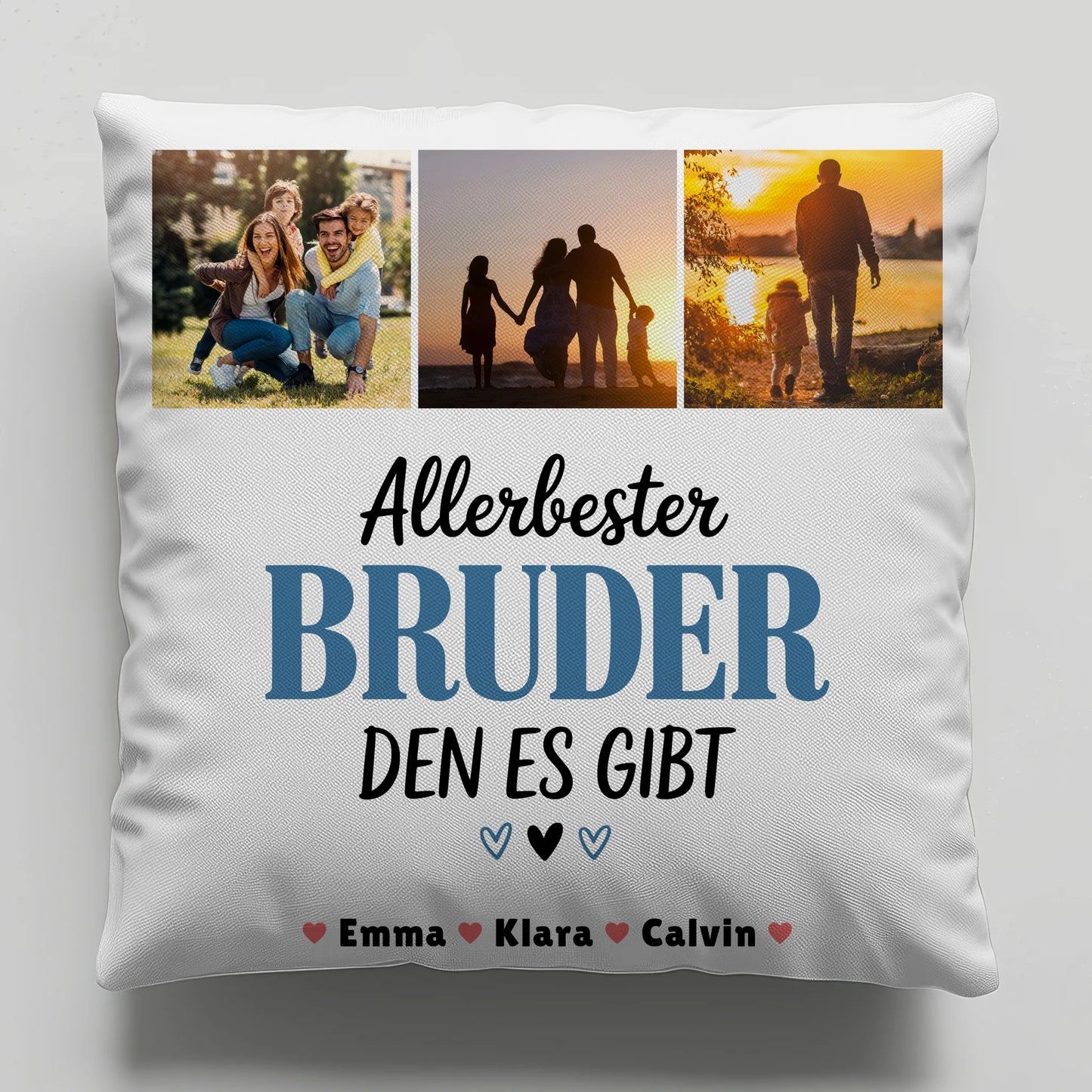 Personalisiertes Kissen Bester Bruder Geschenk Fotocollage Bruder Allerbester Bruder Den Es Gibt 6