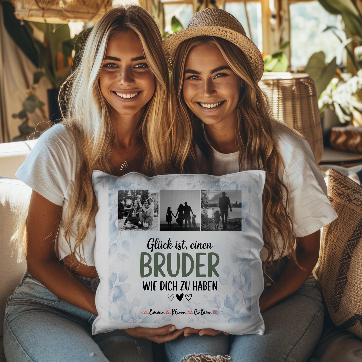 Kissen Für Bruder Fotocollage Bruder Glück Ist einen Bruder Wie Dich Zu Haben
