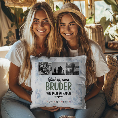 Kissen Für Bruder Fotocollage Bruder Glück Ist einen Bruder Wie Dich Zu Haben