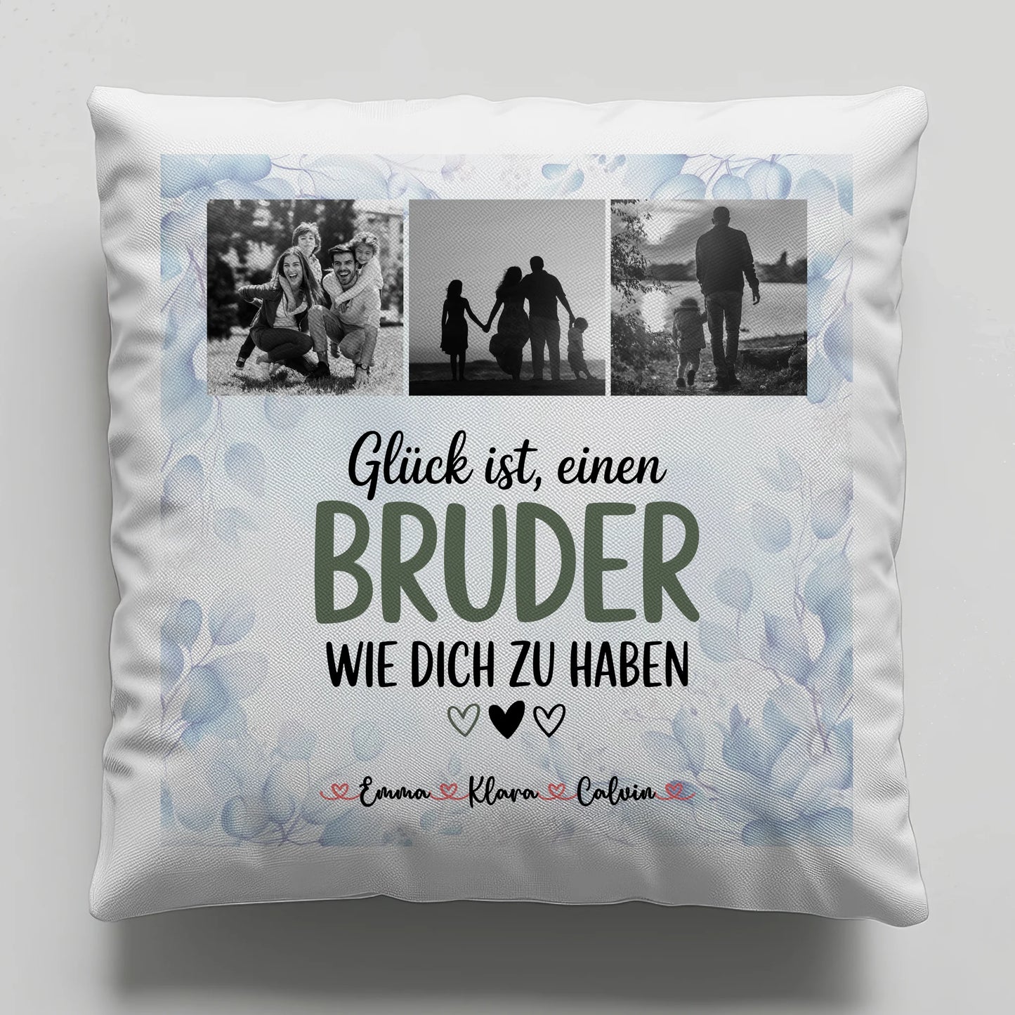 Kissen Für Bruder Fotocollage Bruder Glück Ist einen Bruder Wie Dich Zu Haben