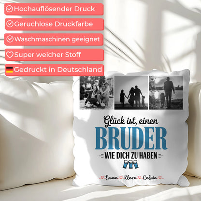 Kissen Bester Bruder Bruder Fotocollage Glück Ist einen Bruder Wie Dich Zu Haben personalisiert 7