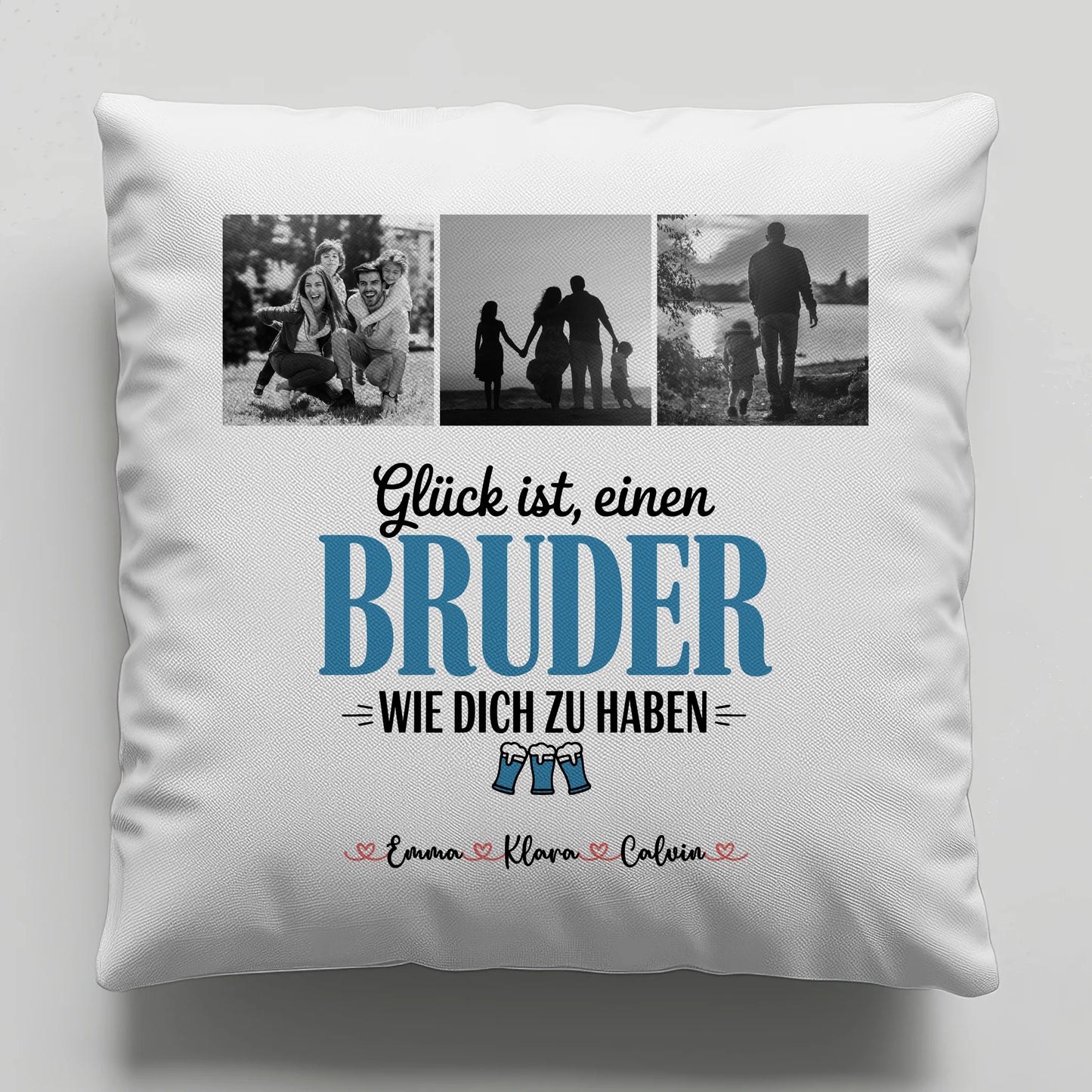 Kissen Bester Bruder Bruder Fotocollage Glück Ist einen Bruder Wie Dich Zu Haben personalisiert