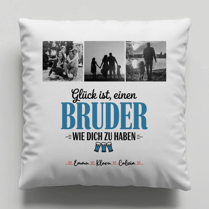 Kissen Bester Bruder Bruder Fotocollage Glück Ist einen Bruder Wie Dich Zu Haben personalisiert