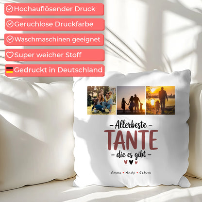 Tante Kissen Geschenk Fotocollage Tante Allerbeste Tante Die Es Gibt personalisiert