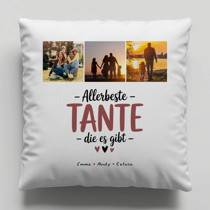 Tante Kissen Geschenk Fotocollage Tante Allerbeste Tante Die Es Gibt personalisiert