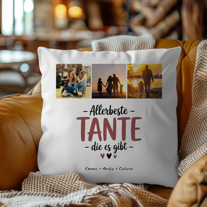 Tante Kissen Geschenk Fotocollage Tante Allerbeste Tante Die Es Gibt personalisiert