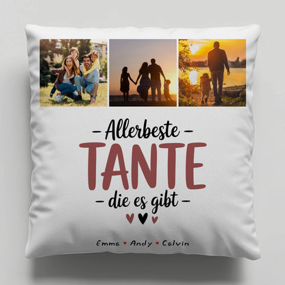 Tante Kissen Geschenk Fotocollage Tante Allerbeste Tante Die Es Gibt personalisiert 6