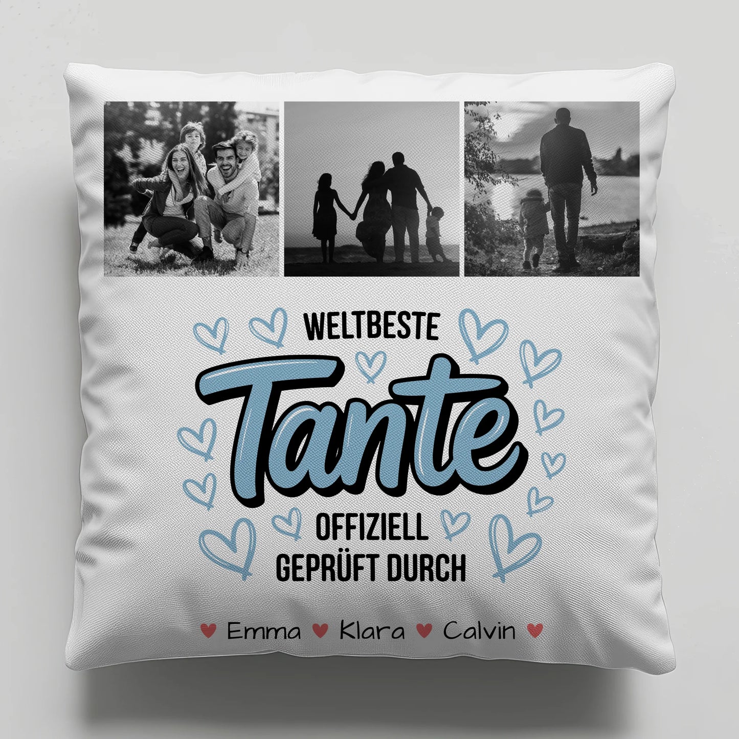 Kissen Beste Tante Fotocollage Tante Weltbeste Tante Offiziell Geprüft Durch 1