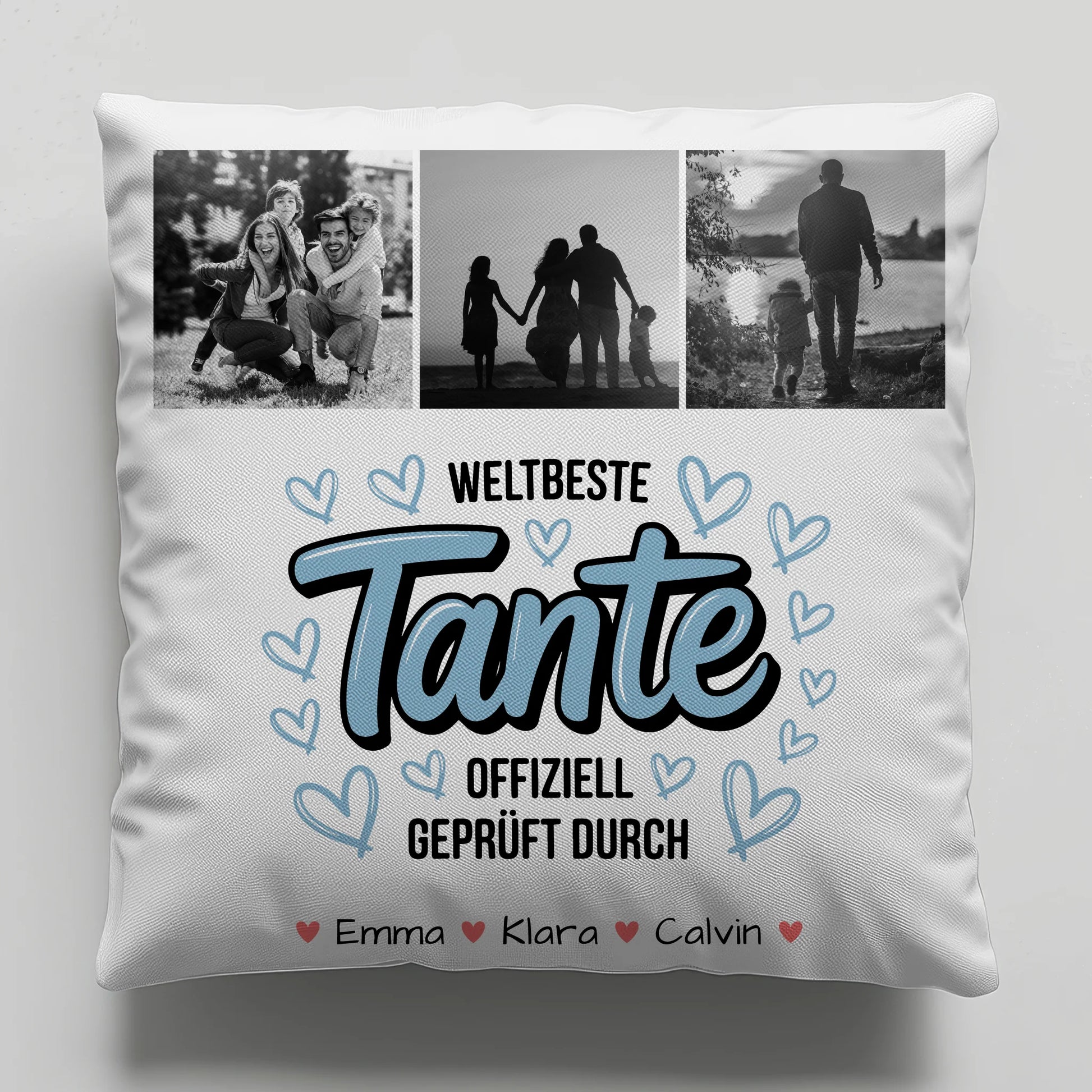 Kissen Beste Tante Fotocollage Tante Weltbeste Tante Offiziell Geprüft Durch 1