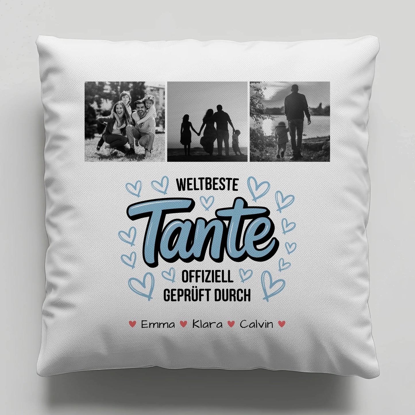 Kissen Beste Tante Fotocollage Tante Weltbeste Tante Offiziell Geprüft Durch