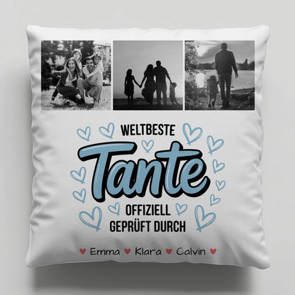 Kissen Beste Tante Fotocollage Tante Weltbeste Tante Offiziell Geprüft Durch 6
