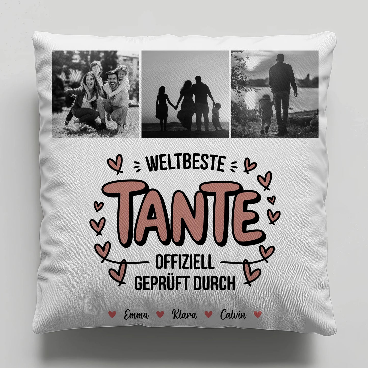 Beste Tante Der Welt Kissen Tante Fotocollage Weltbeste Tante Offiziell Geprüft Durch Geschenk 1