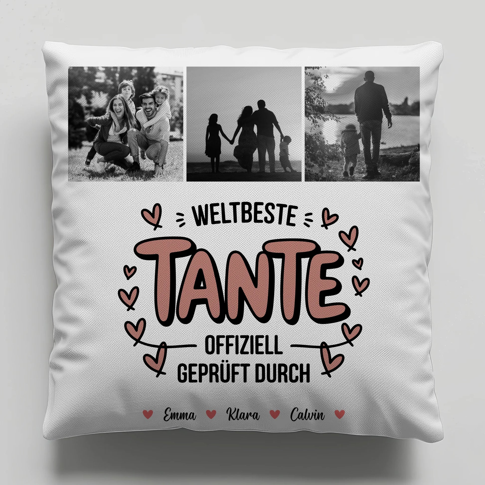 Beste Tante Der Welt Kissen Tante Fotocollage Weltbeste Tante Offiziell Geprüft Durch Geschenk 1