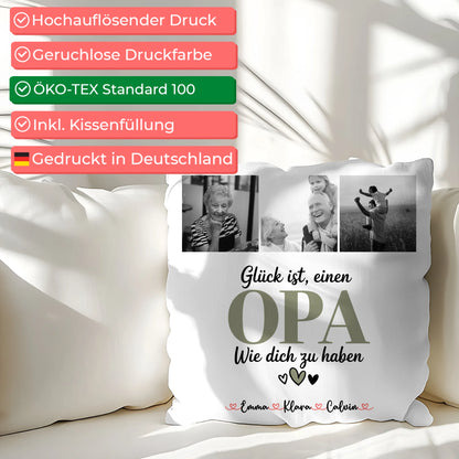 Bester Opa Kissen Fotocollage Opa Glück Ist einen Opa Wie Dich Zu Haben personalisiertes Geschenk 2