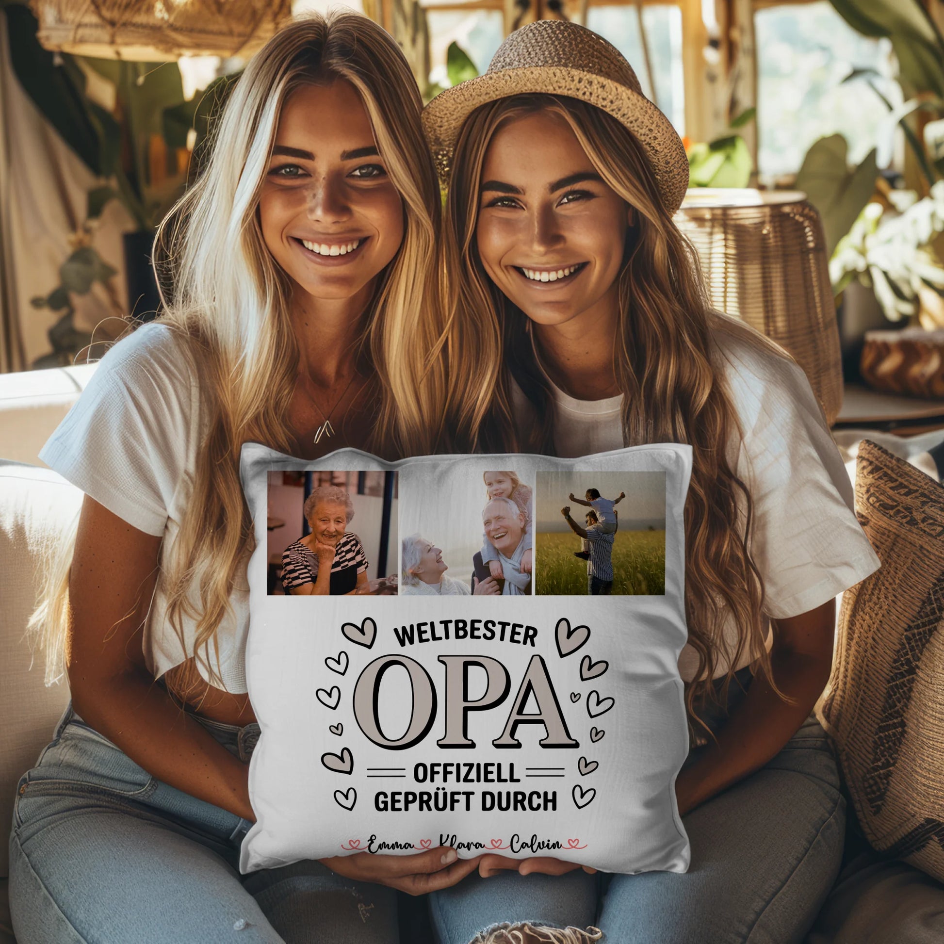 Kissen Opa Ist Der Beste Fotocollage für Opa Weltbester Opa Offiziell Geprüft Durch 8