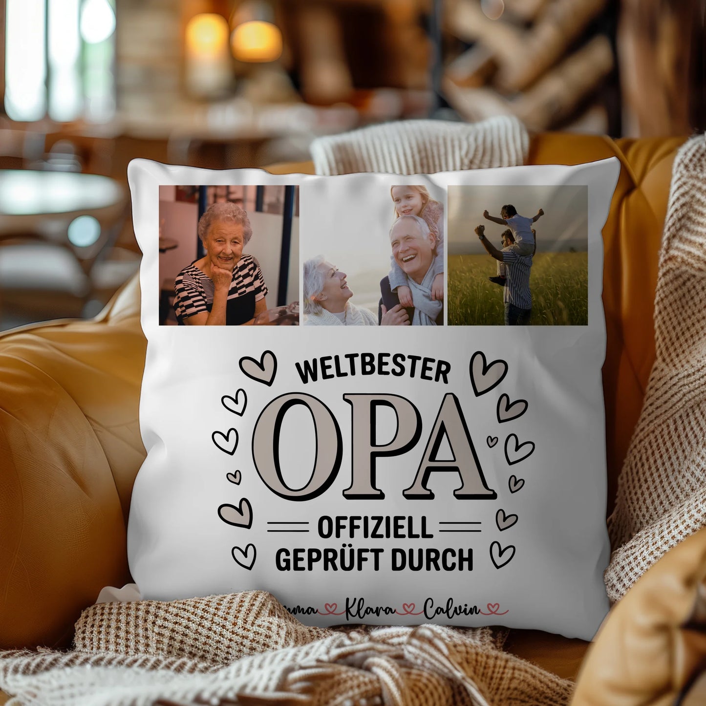 Kissen Opa Ist Der Beste Fotocollage für Opa Weltbester Opa Offiziell Geprüft Durch 9
