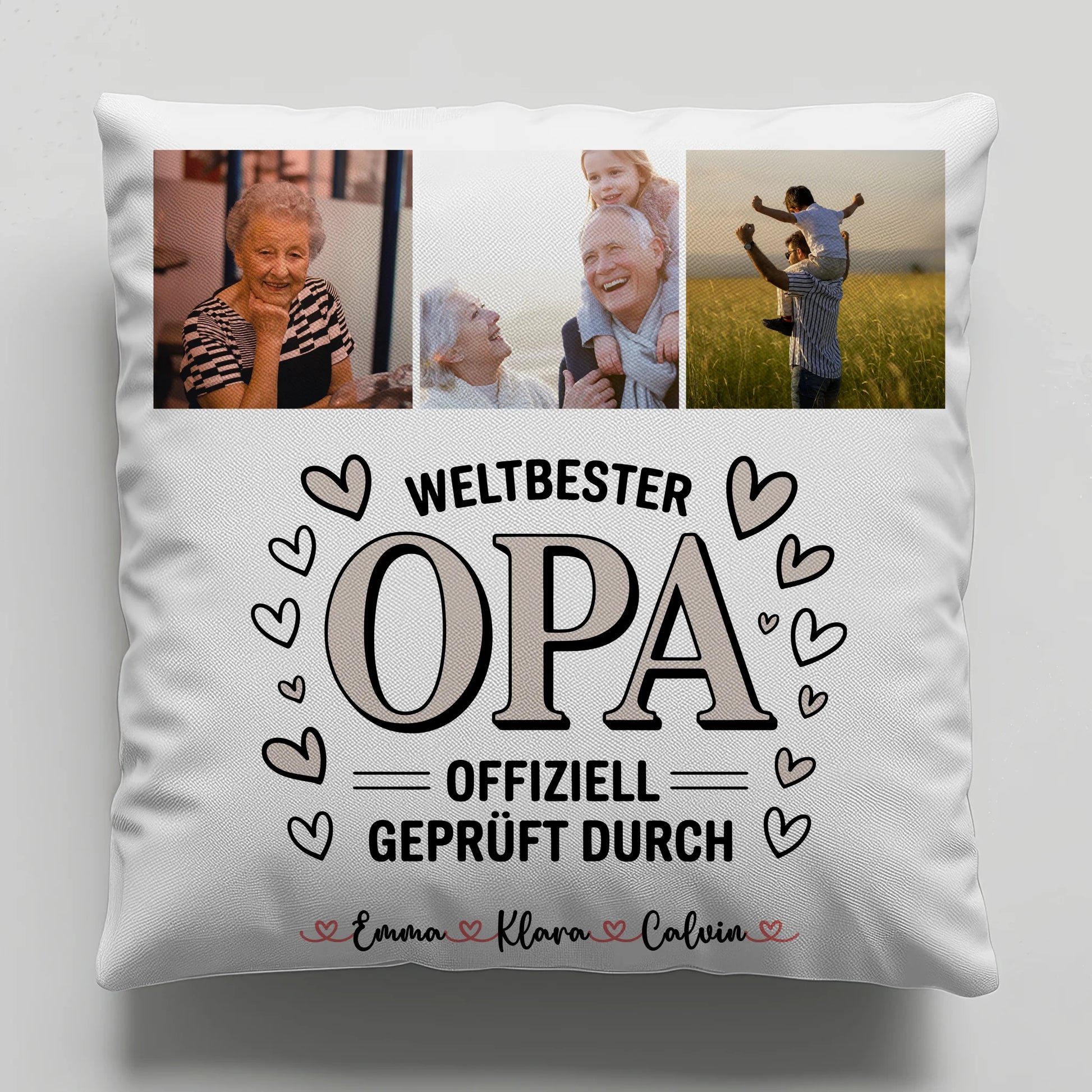 Kissen Opa Ist Der Beste Fotocollage für Opa Weltbester Opa Offiziell Geprüft Durch 1