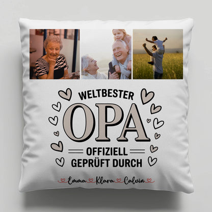 Kissen Opa Ist Der Beste Fotocollage für Opa Weltbester Opa Offiziell Geprüft Durch 6
