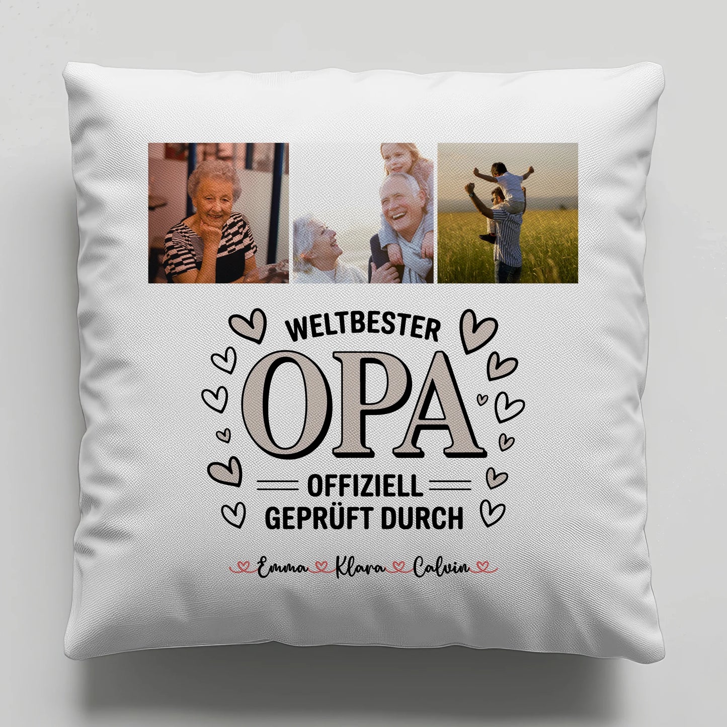 Kissen Opa Ist Der Beste Fotocollage für Opa Weltbester Opa Offiziell Geprüft Durch
