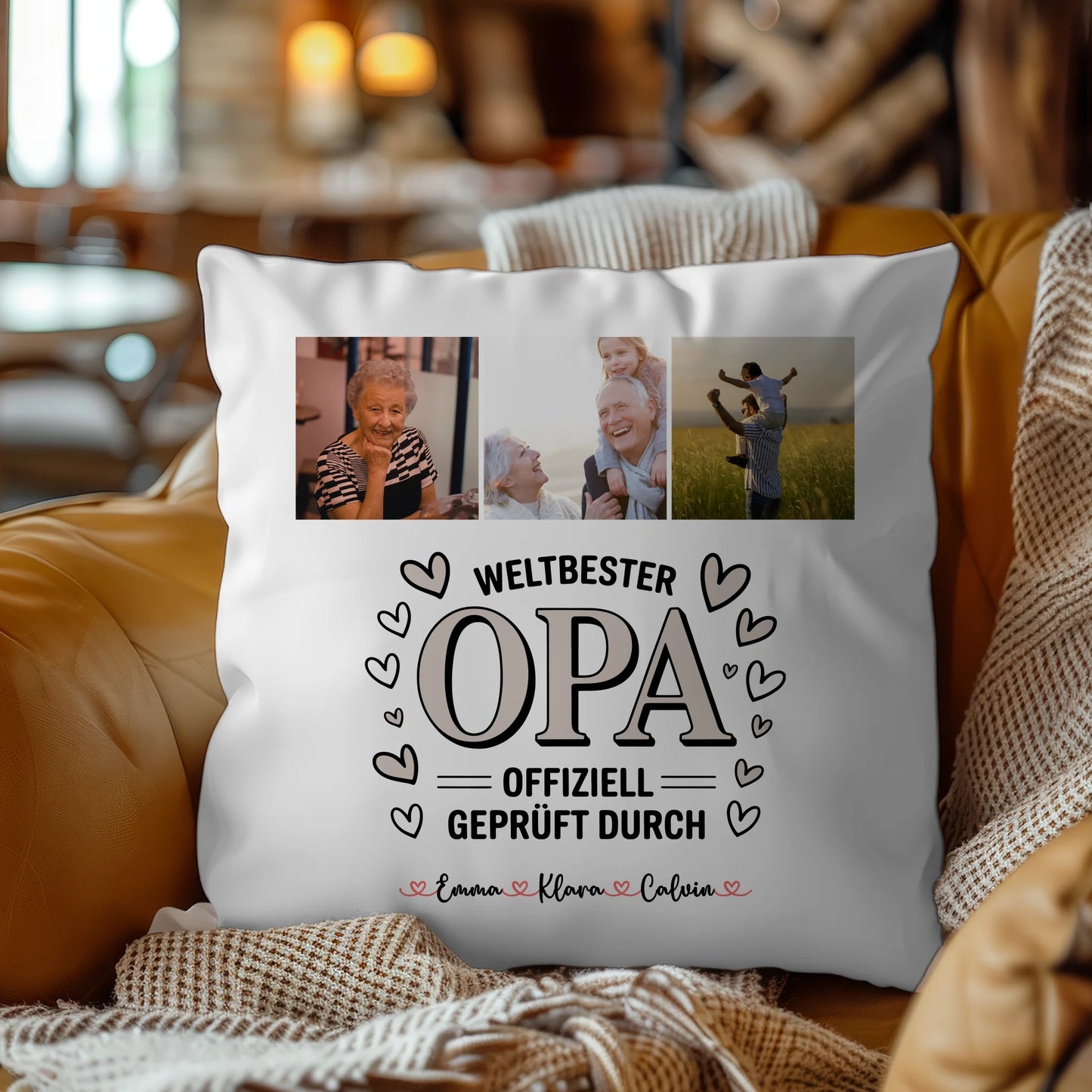 Kissen Opa Ist Der Beste Fotocollage für Opa Weltbester Opa Offiziell Geprüft Durch