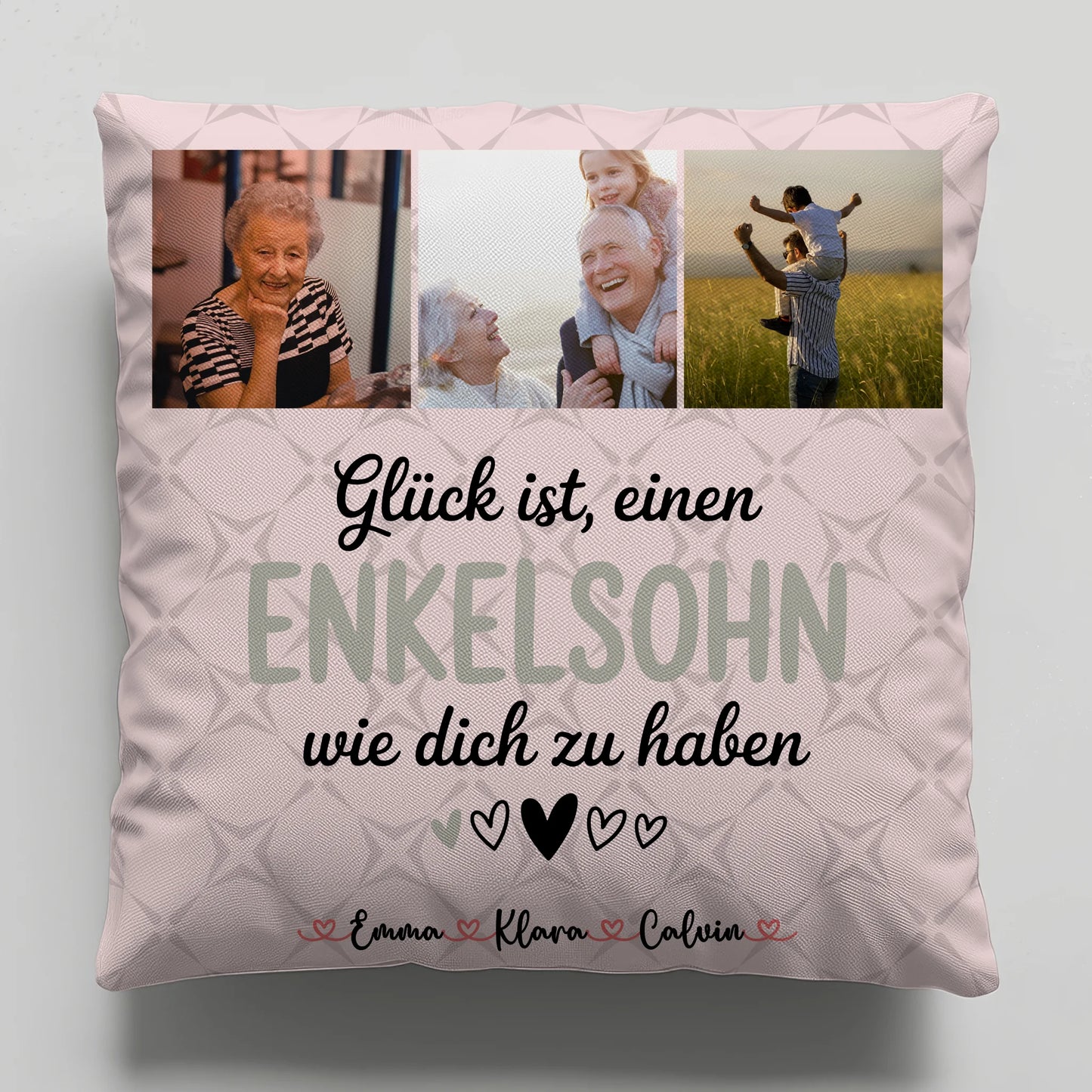 Personalisierte Geschenke mit Namen Kissen Fotocollage für Enkelsohn Glück Ist einen Enkelsohn Wie Dich Zu Haben 6