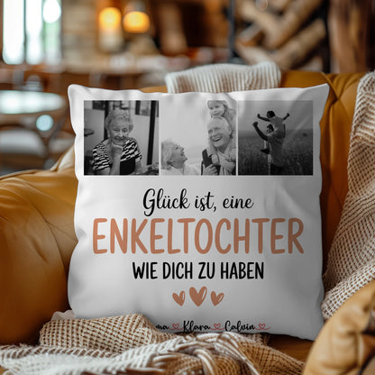 Personalisierte Kissen Mit Namen Fotocollage Enkeltochter Glück Ist Eine Enkeltochter Wie Dich Zu Haben 4