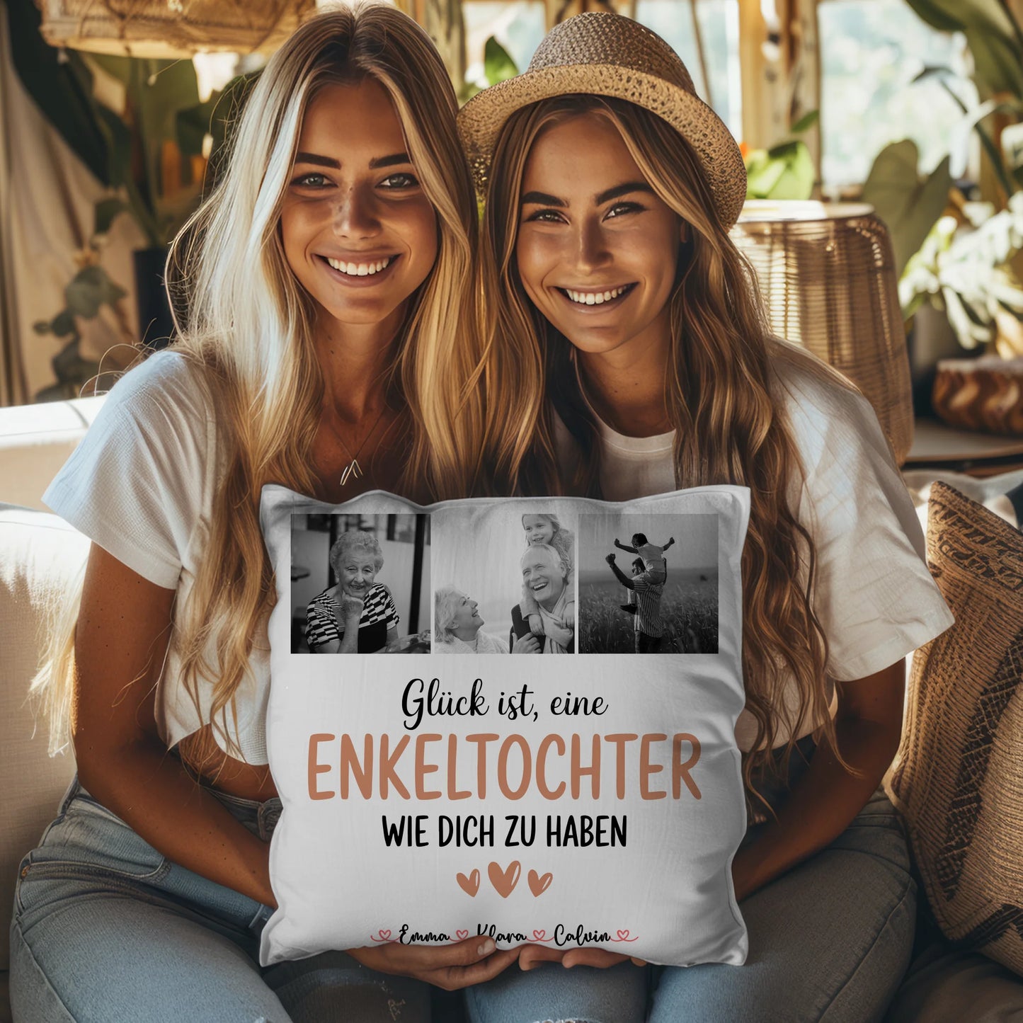 Personalisierte Kissen Mit Namen Fotocollage Enkeltochter Glück Ist Eine Enkeltochter Wie Dich Zu Haben 3