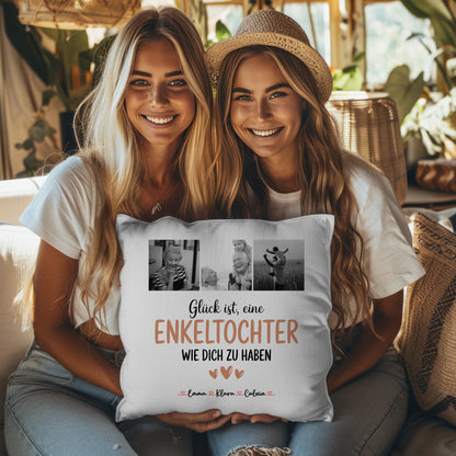 Personalisierte Kissen Mit Namen Fotocollage Enkeltochter Glück Ist Eine Enkeltochter Wie Dich Zu Haben