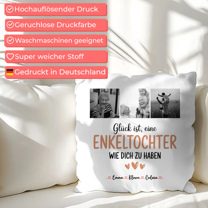 Personalisierte Kissen Mit Namen Fotocollage Enkeltochter Glück Ist Eine Enkeltochter Wie Dich Zu Haben