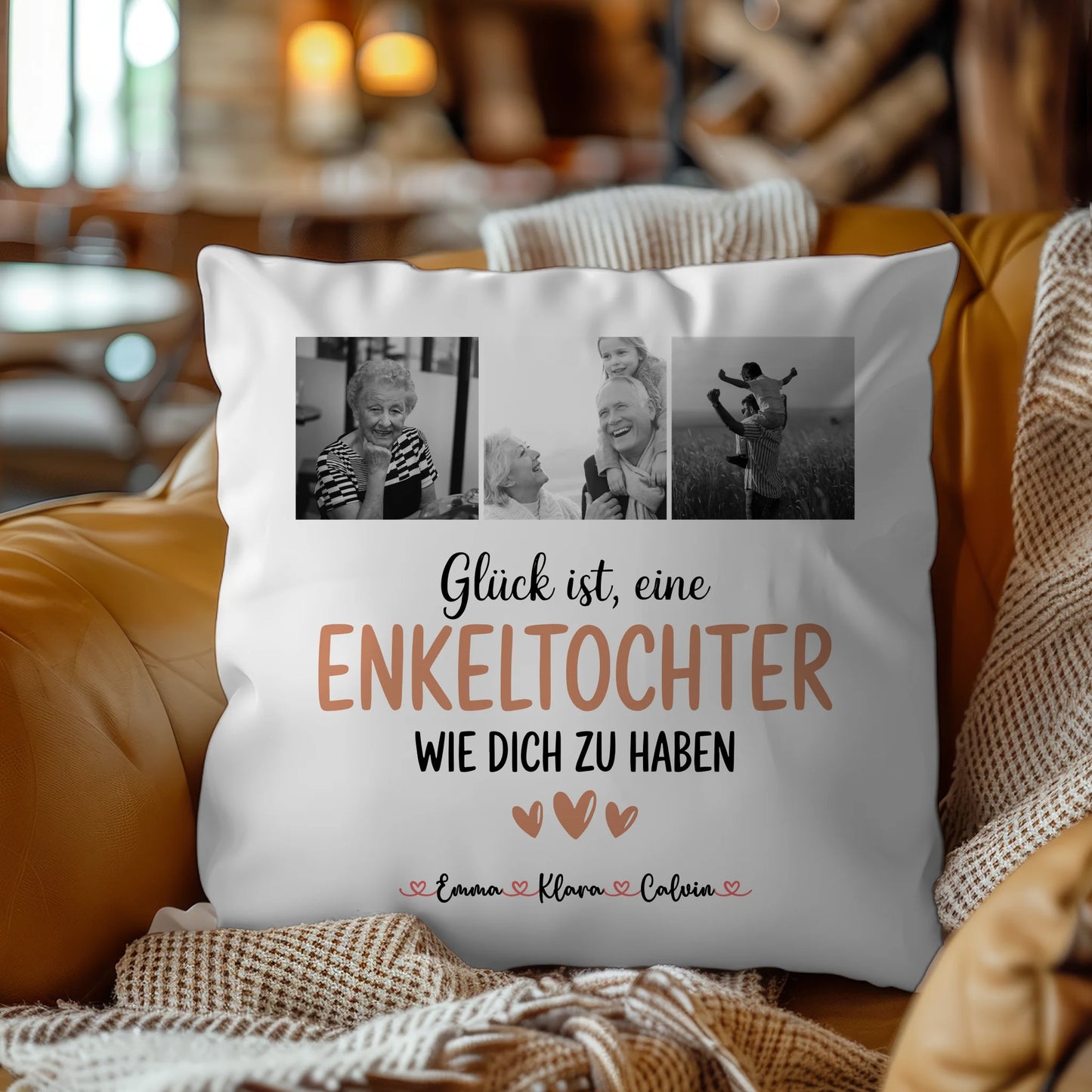 Personalisierte Kissen Mit Namen Fotocollage Enkeltochter Glück Ist Eine Enkeltochter Wie Dich Zu Haben