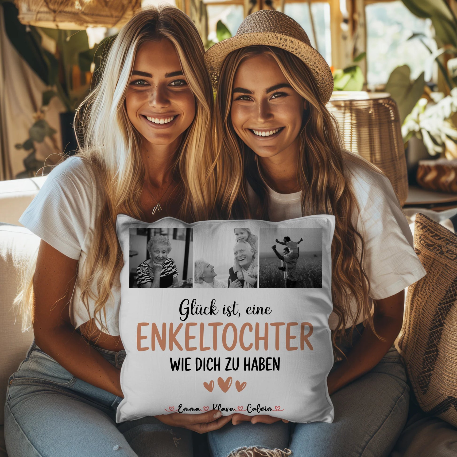 Personalisierte Kissen Mit Namen Fotocollage Enkeltochter Glück Ist Eine Enkeltochter Wie Dich Zu Haben 8