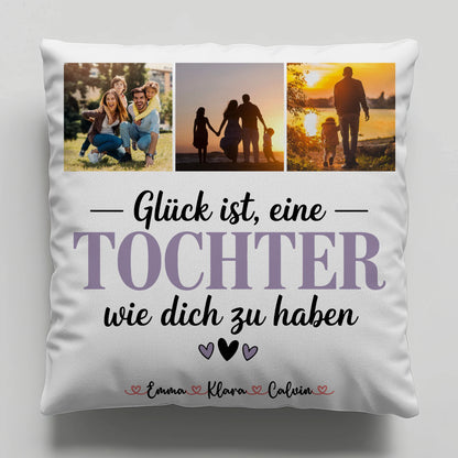 Foto Kissen Mit Namen Fotocollage für Tochter Glück Ist eine Tochter Wie Dich Zu Haben Geschenk 6