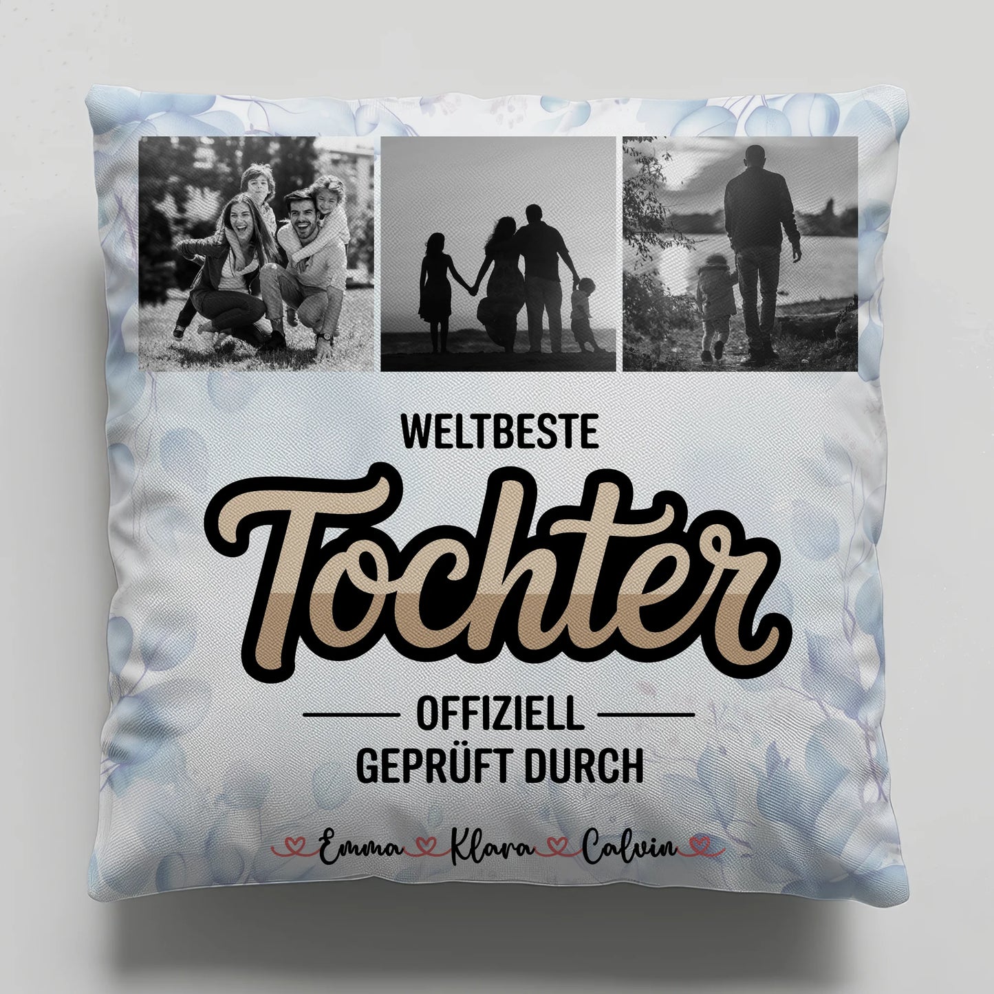Foto Kissen Mit Namen Tochter Fotocollage Weltbeste Tochter Offiziell Geprüft Durch Geschenk 6