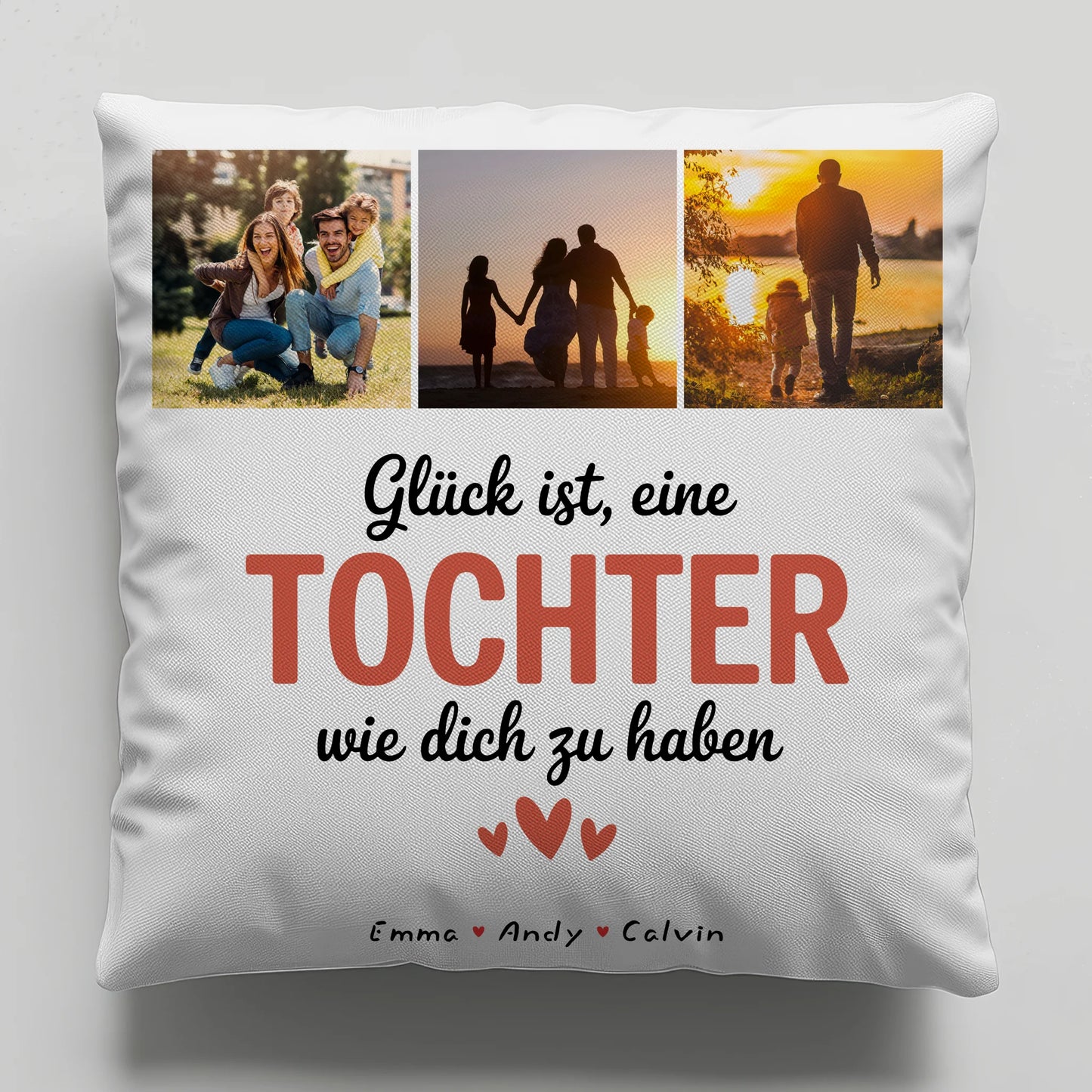 Personalisiertes Foto Kissen Mit Namen Geschenk Fotocollage Tochter Glück Ist eine Tochter Wie Dich Zu Haben 6