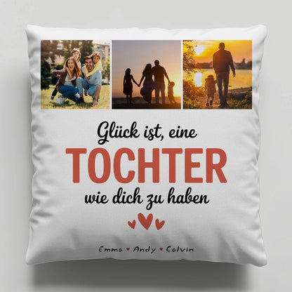 Personalisiertes Foto Kissen Mit Namen Geschenk Fotocollage Tochter Glück Ist eine Tochter Wie Dich Zu Haben 6