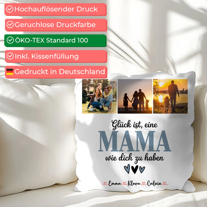 Kissen Für Mama Fotocollage für Mama Glück Ist eine Mama Wie Dich Zu Haben Geschenk Mama 2