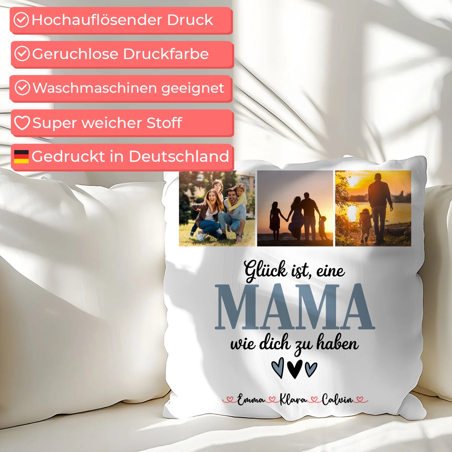 Kissen Für Mama Fotocollage für Mama Glück Ist eine Mama Wie Dich Zu Haben Geschenk Mama 7