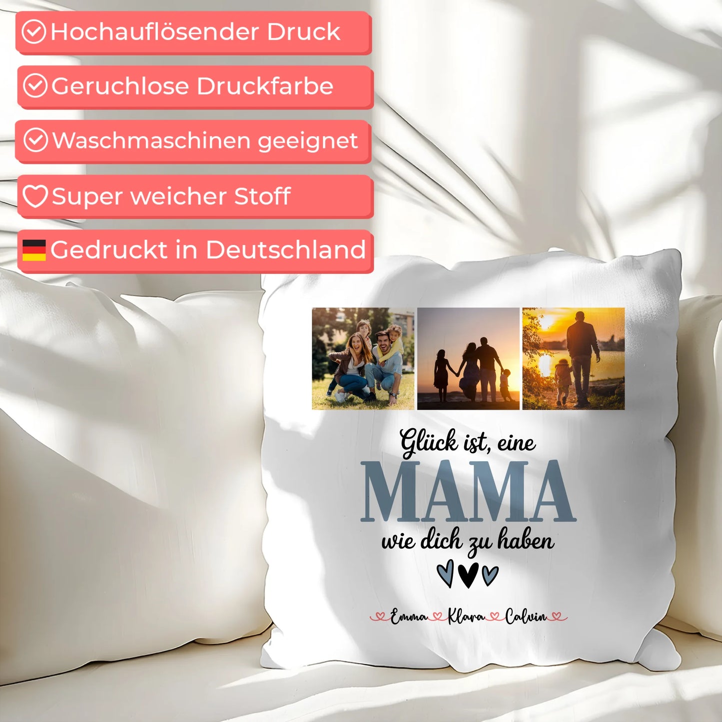Kissen Für Mama Fotocollage für Mama Glück Ist eine Mama Wie Dich Zu Haben Geschenk Mama