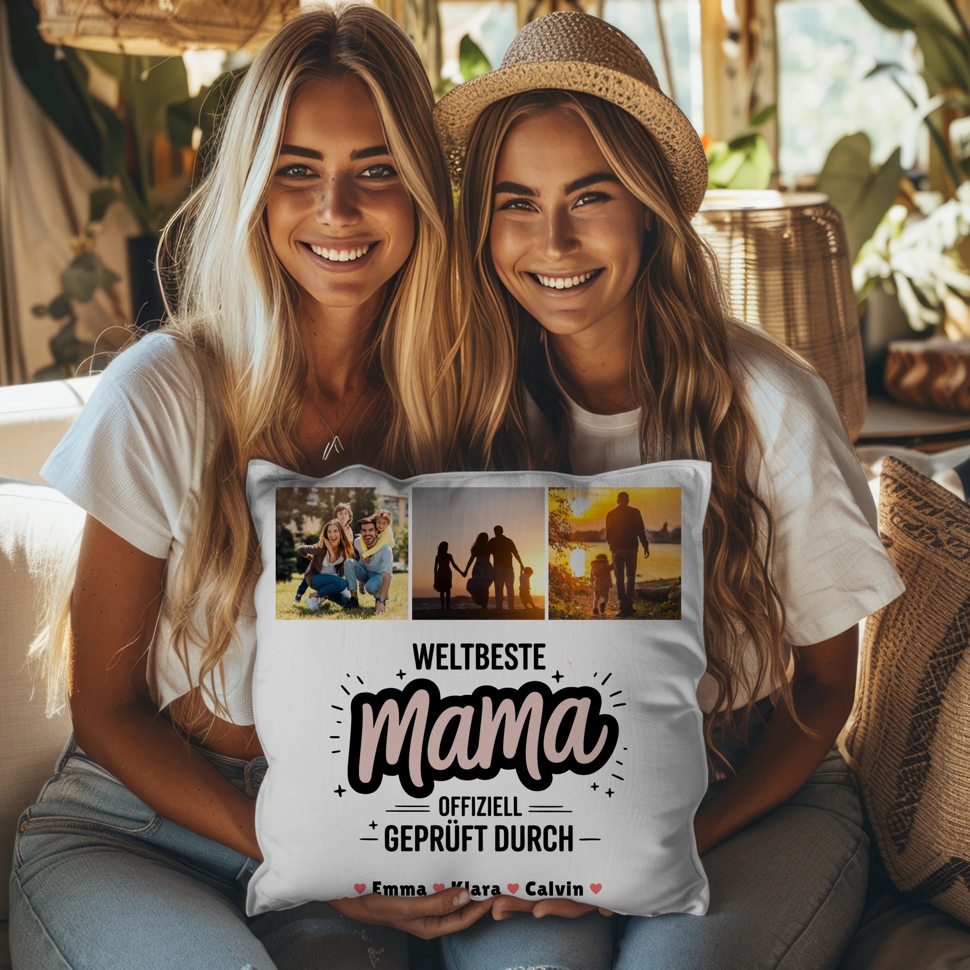 Mama Kissen Geschenk Fotocollage Mama Weltbeste Mama Offiziell Geprüft Durch 3